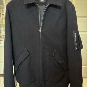 A.P.C. Navy Zip-Up Jacket